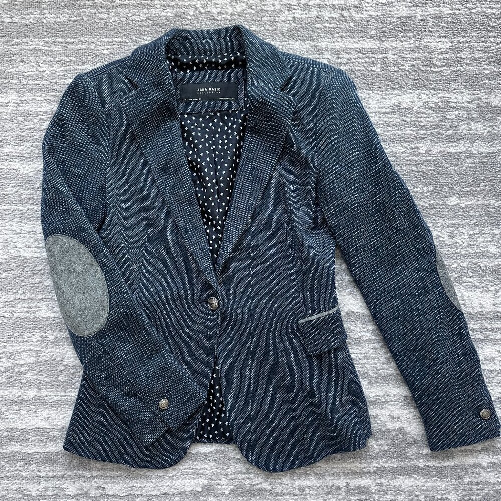 Zara Basic Collection Dark Blue Blazer